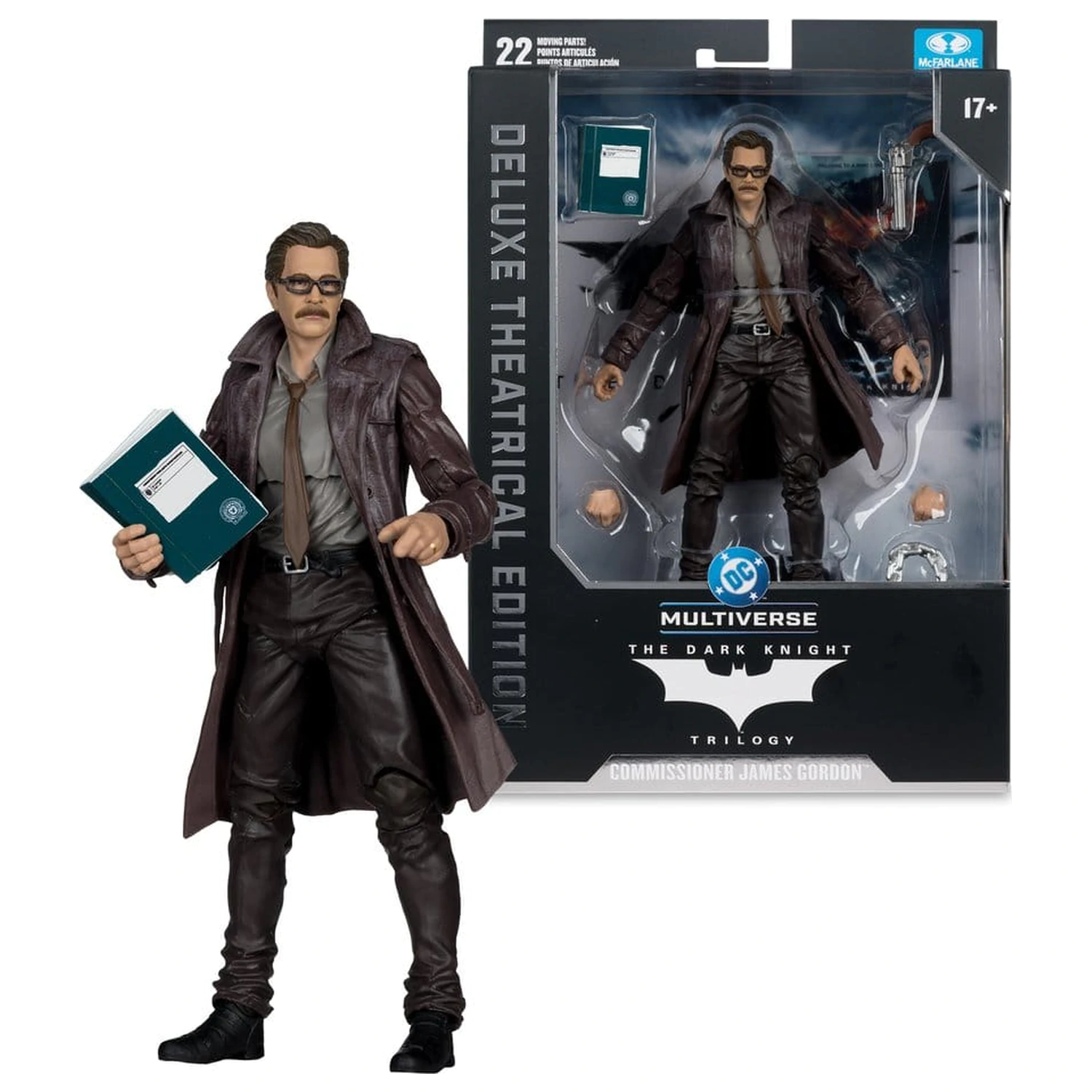 DC Multiverse Actionfigur Commissioner James Gordon (The Dark Knight Trilogy) Deluxe Theatrical Edition 18 cm Produktfoto