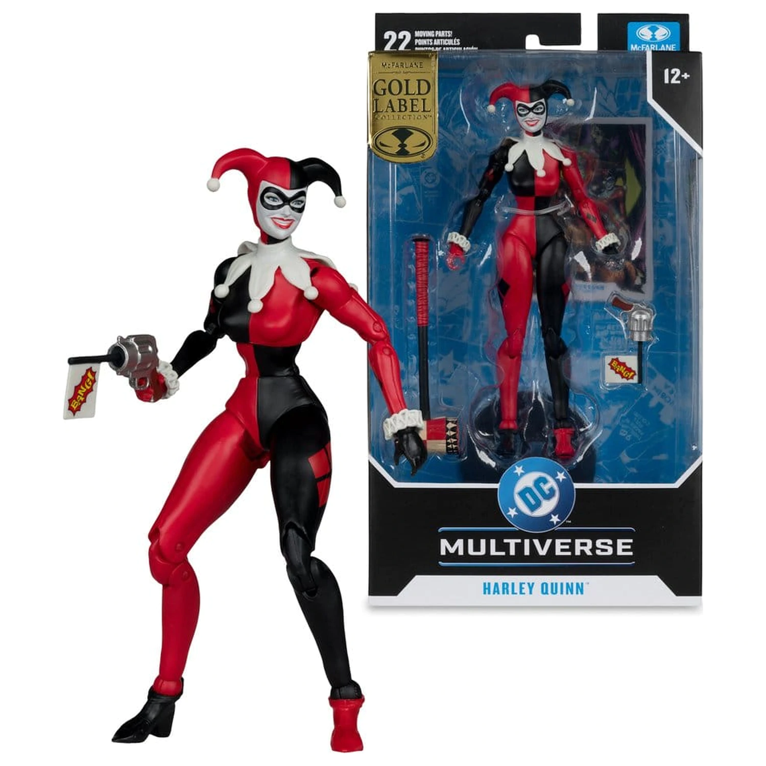 DC Multiverse Actionfigur Harley Quinn (DC Classic) (Gold Label) 18 cm Produktfoto