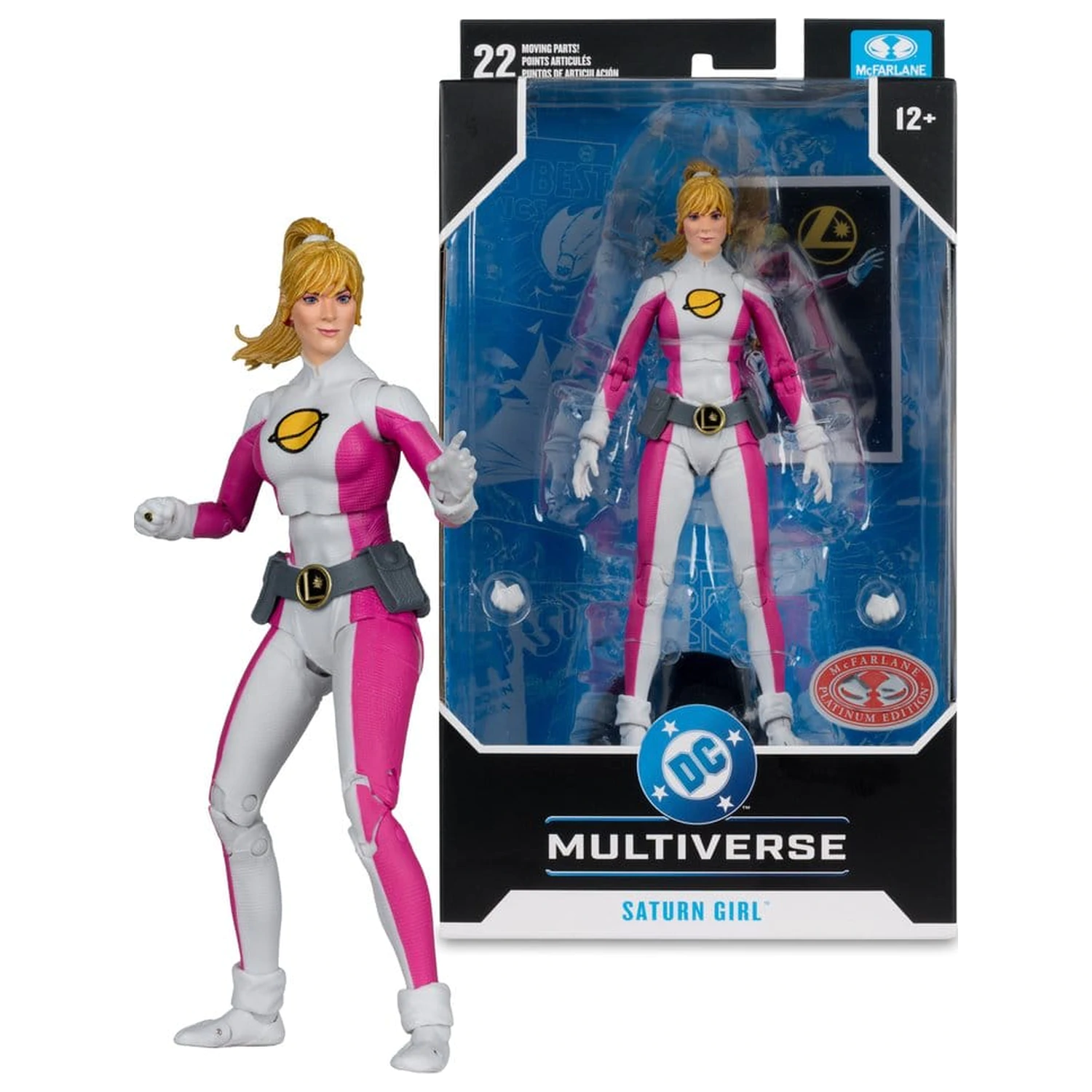 DC Multiverse Actionfigur Saturn Girl (DC Classic) (Red Platinum Edition) 18 cm Produktfoto