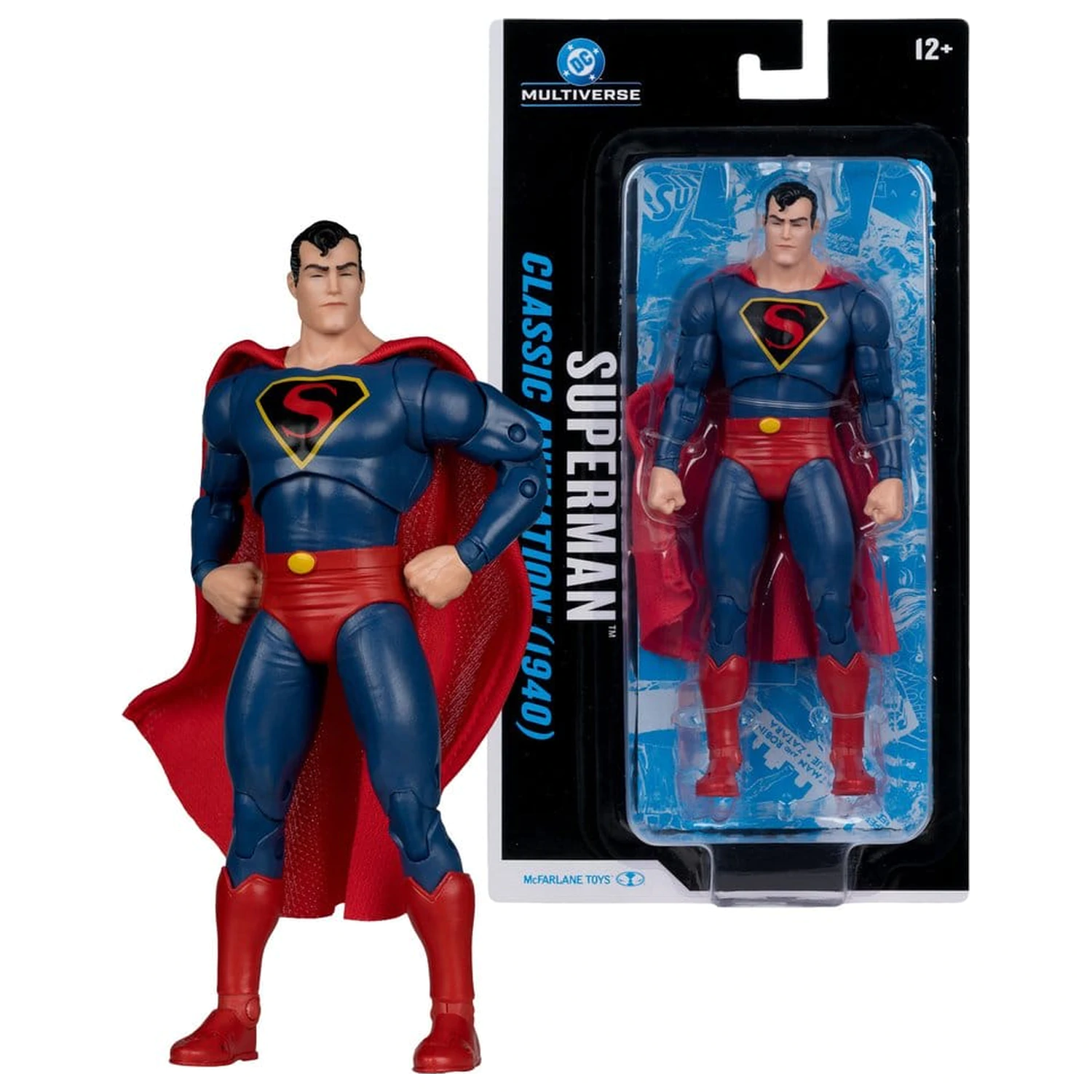 DC Multiverse Action Figur Superman (Classic Animation 1940) 19 cm Produktfoto