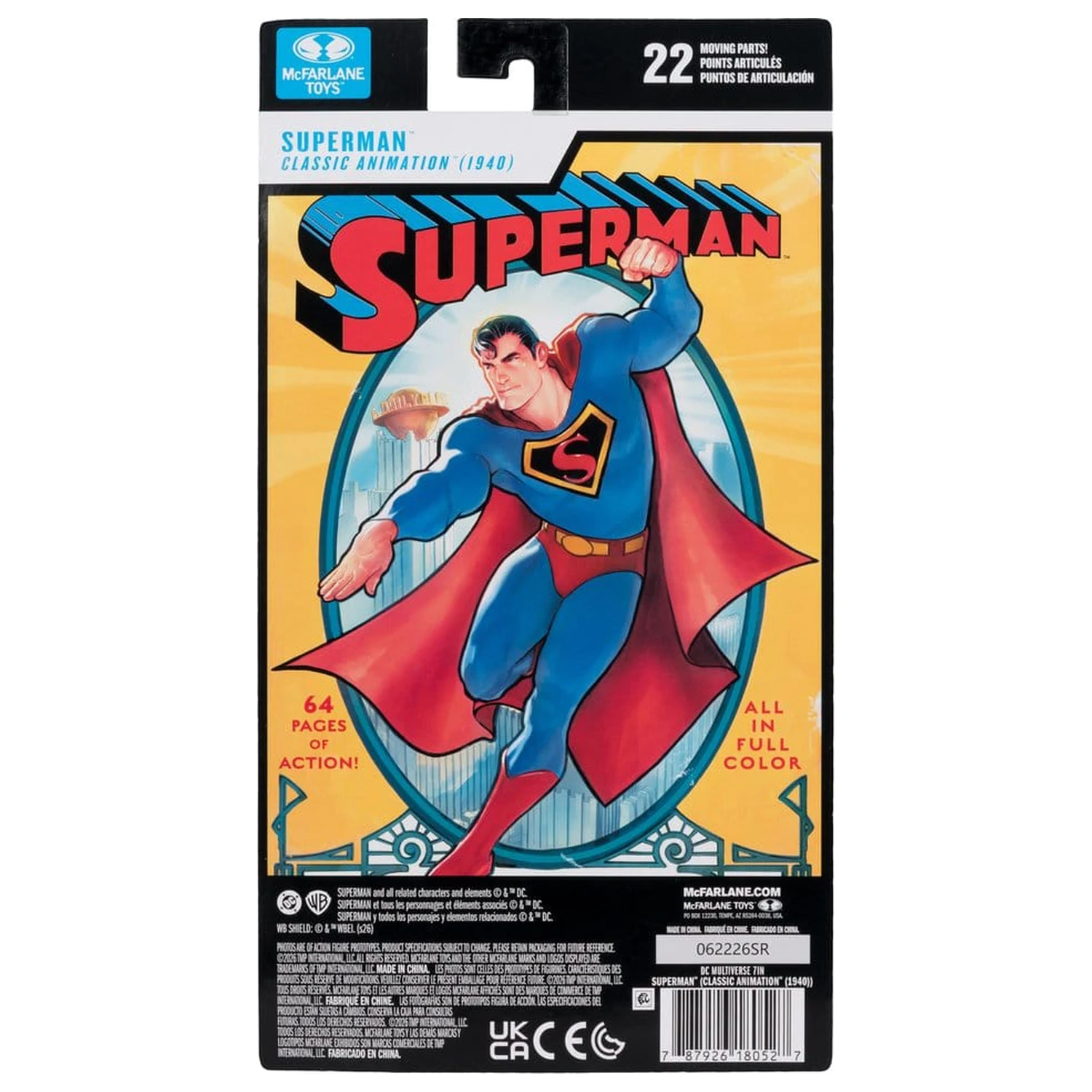 DC Multiverse Action Figur Superman (Classic Animation 1940) 19 cm Produktfoto