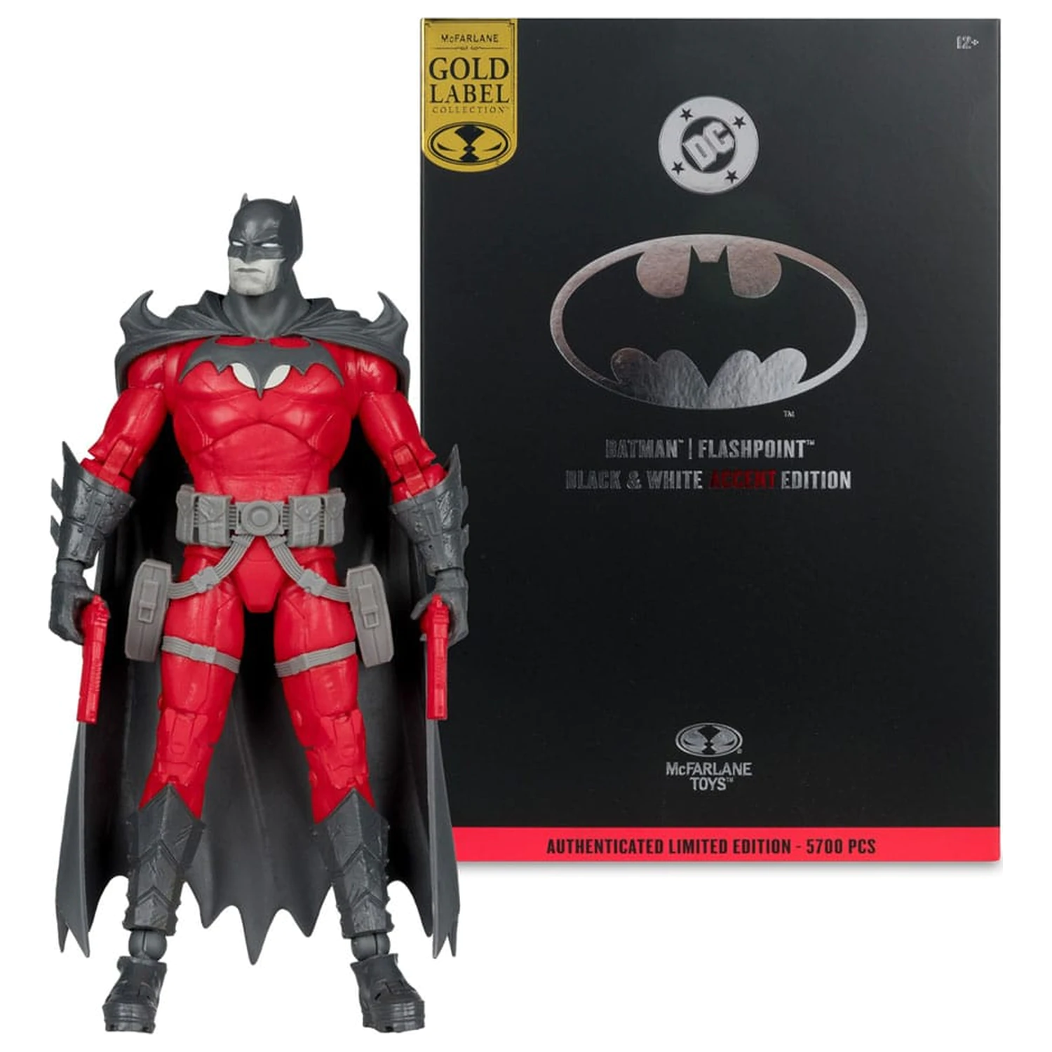 DC Multiverse Action-Figur Batman (Flashpoint) (Black & White Accent Edition) (Gold Label) 18 cm Produktfoto