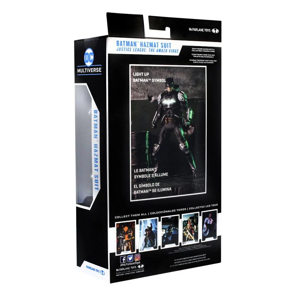 DC Multiverse Actionfigur Batman Hazmat Suit Gold Label Light Up Batman Symbol 18 cm Produktfoto