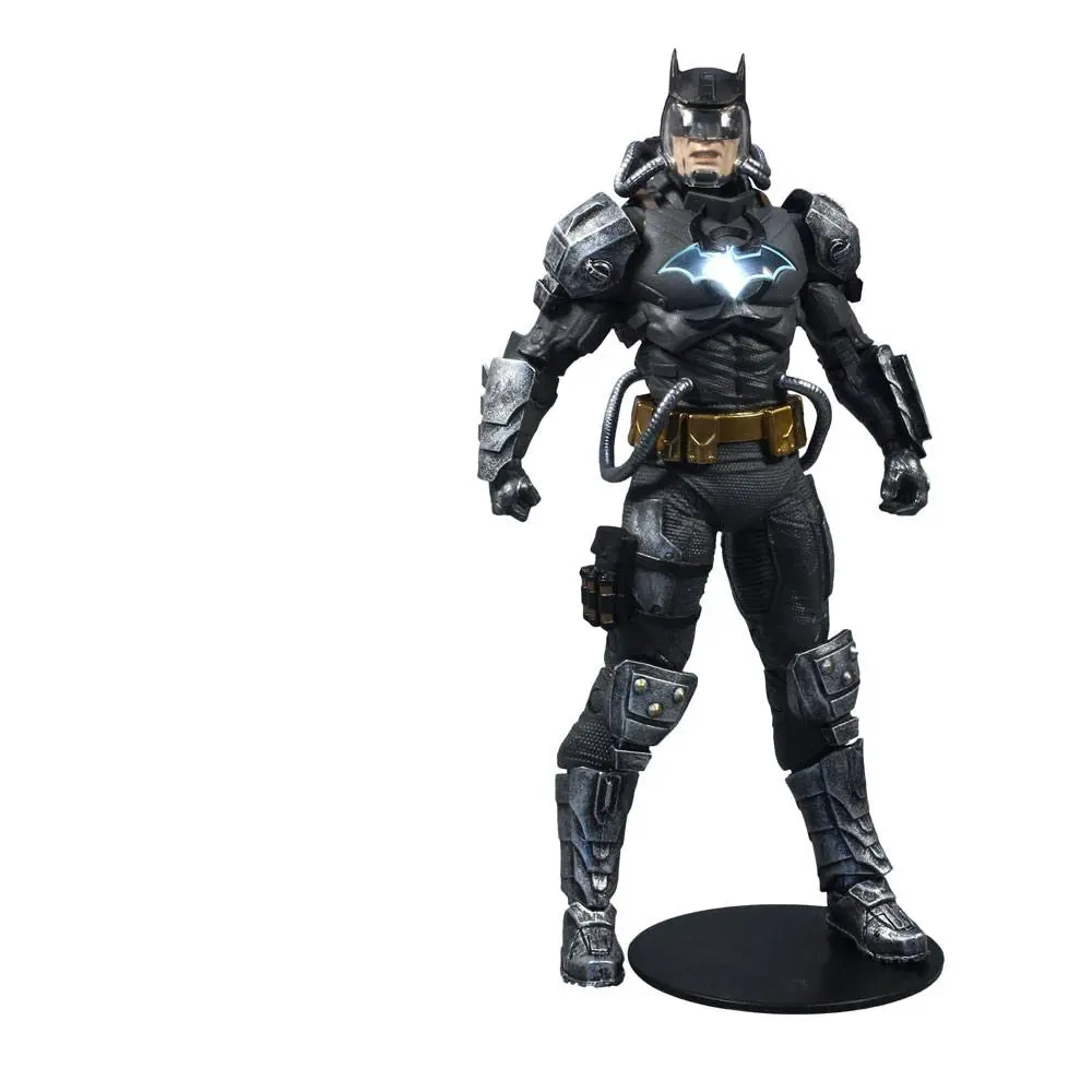 DC Multiverse Actionfigur Batman Hazmat Suit Gold Label Light Up Batman Symbol 18 cm Produktfoto