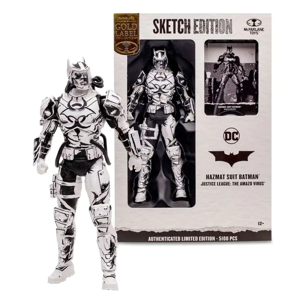 DC Multiverse Actionfigur Hazmat Suit Batman (Line Art) (Gold Label) 18 cm Produktfoto