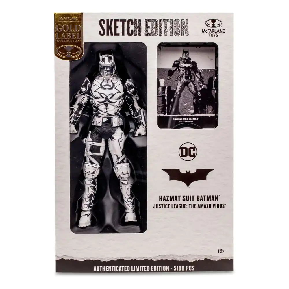 DC Multiverse Actionfigur Hazmat Suit Batman (Line Art) (Gold Label) 18 cm Produktfoto