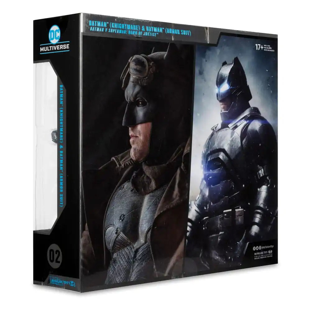 DC Multiverse McFarlane Collector Edition Actionfiguren 2er-Pack #02 Batman (Knightmare) &amp; Batman (Armor Suit) (BvS: DoJ) (Gold Label) 18 cm Produktfoto