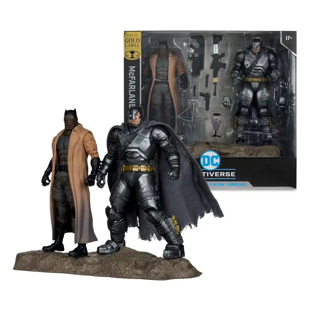 DC Multiverse McFarlane Collector Edition Actionfiguren 2er-Pack #02 Batman (Knightmare) &amp; Batman (Armor Suit) (BvS: DoJ) (Gold Label) 18 cm Produktfoto