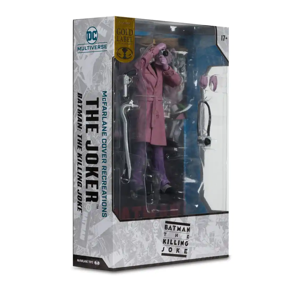 DC Multiverse McFarlane Cover Recreations Actionfigur The Joker (Batman: The Killing Joke) (Gold Label) 18 cm Produktfoto