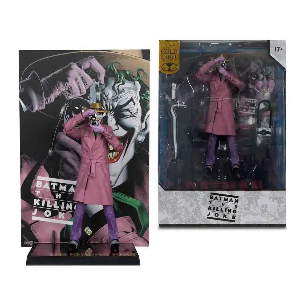 DC Multiverse McFarlane Cover Recreations Actionfigur The Joker (Batman: The Killing Joke) (Gold Label) 18 cm Produktfoto
