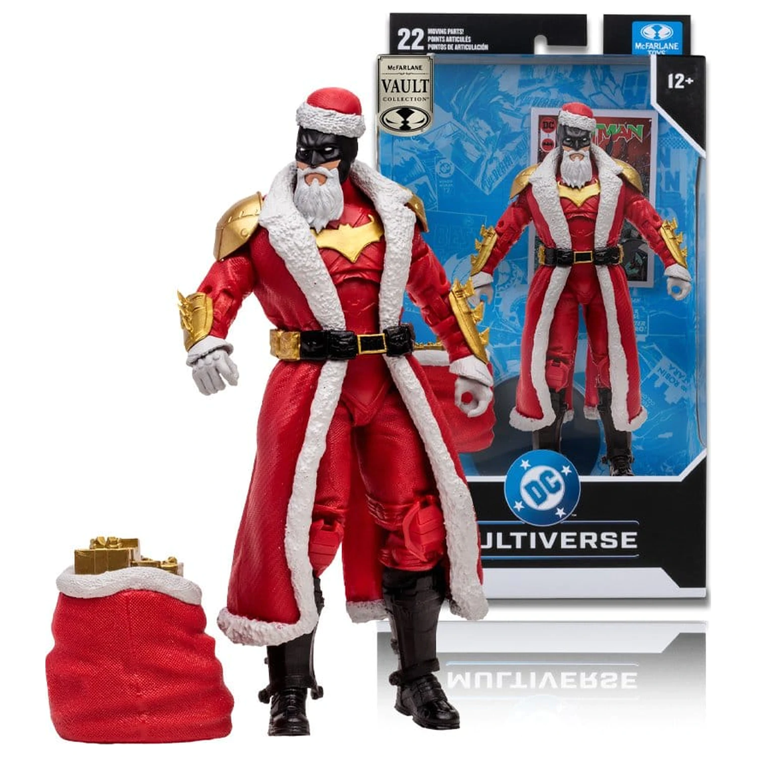 DC Multiverse McFarlane Vault Collection Actionfigur Batman (Red Santa Suit) 18 cm Produktfoto
