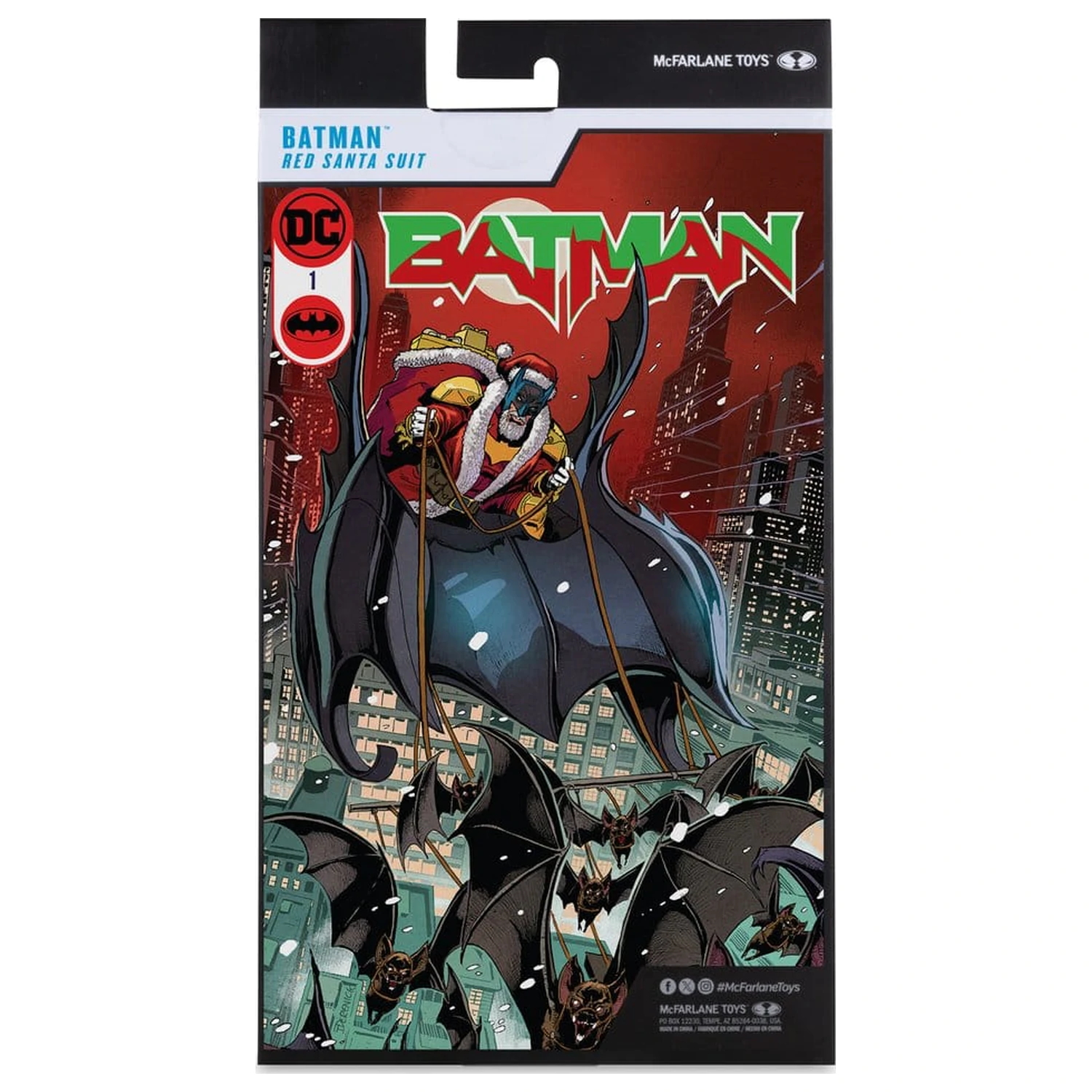 DC Multiverse McFarlane Vault Collection Actionfigur Batman (Red Santa Suit) 18 cm Produktfoto