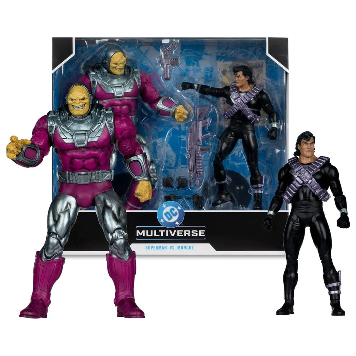 DC Multiverse Megafig Actionfigur 2er-Pack Mongul vs Superman (Return of Superman) Produktfoto