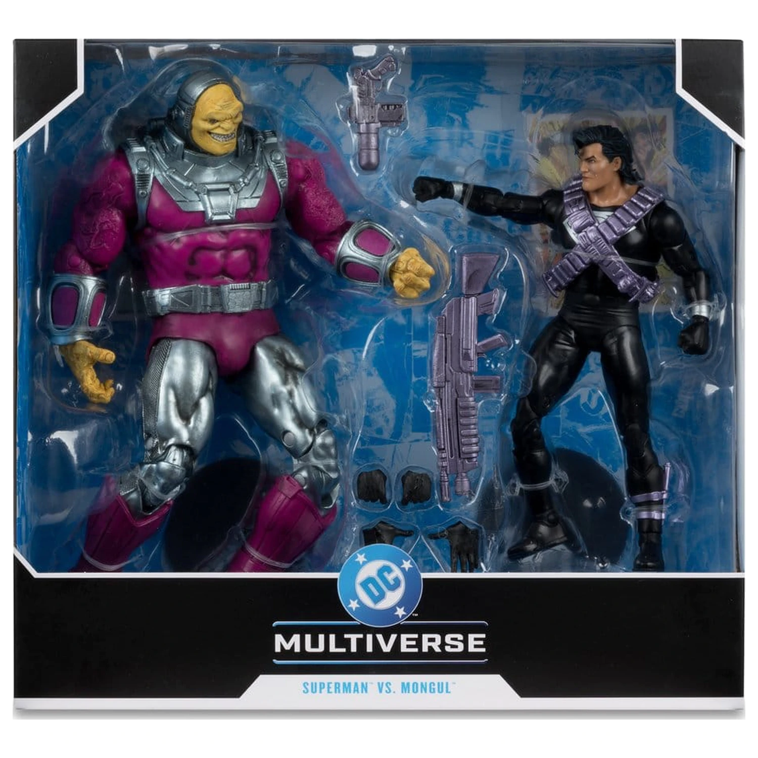 DC Multiverse Megafig Actionfigur 2er-Pack Mongul vs Superman (Return of Superman) Produktfoto