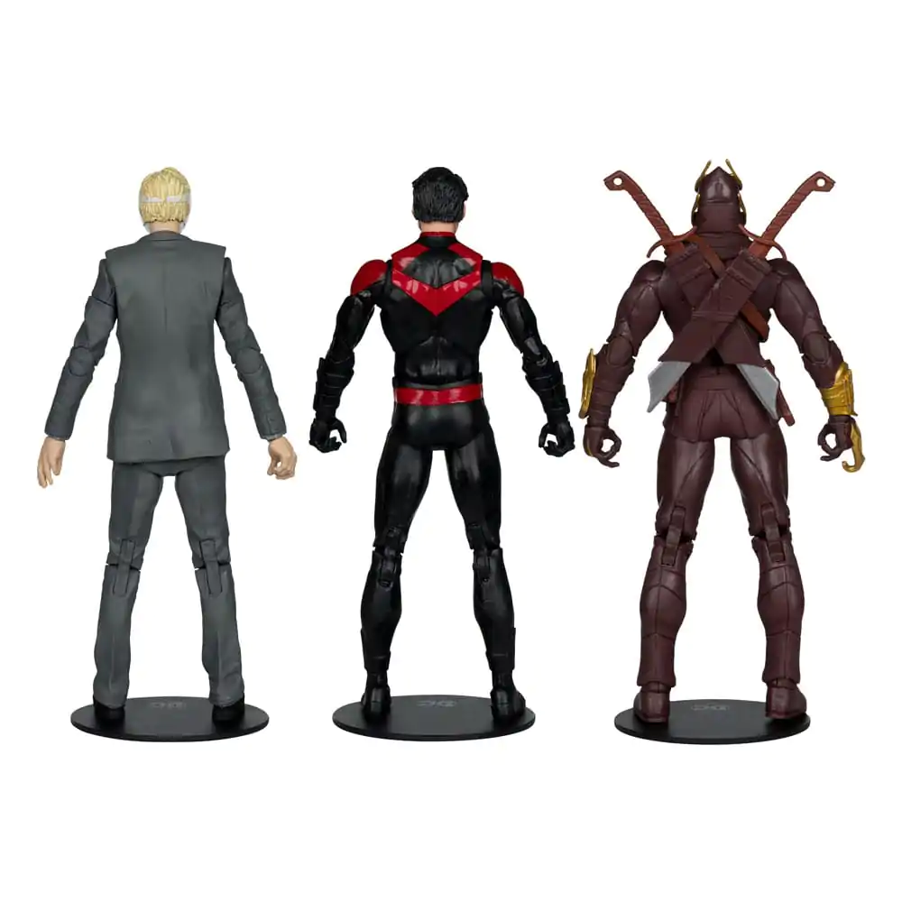 DC Multiverse Actionfiguren 3er Pack Nightwing vs. Talon &amp; Owl (Batman: The Court of Owls) (Gold Label) 18 cm Produktfoto