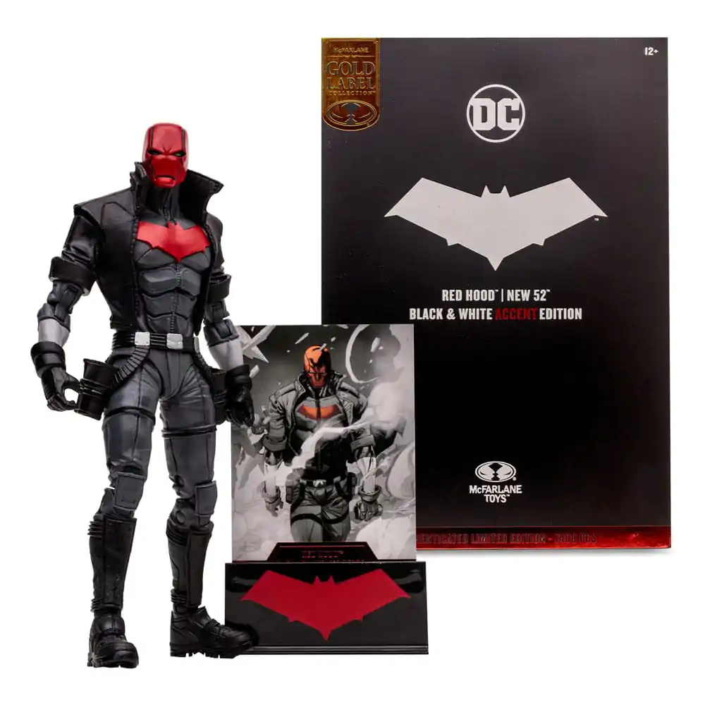 DC Multiverse Actionfigur Red Hood (The New 52) Black &amp; White Accent Edition (Gold Label) 18 cm Produktfoto