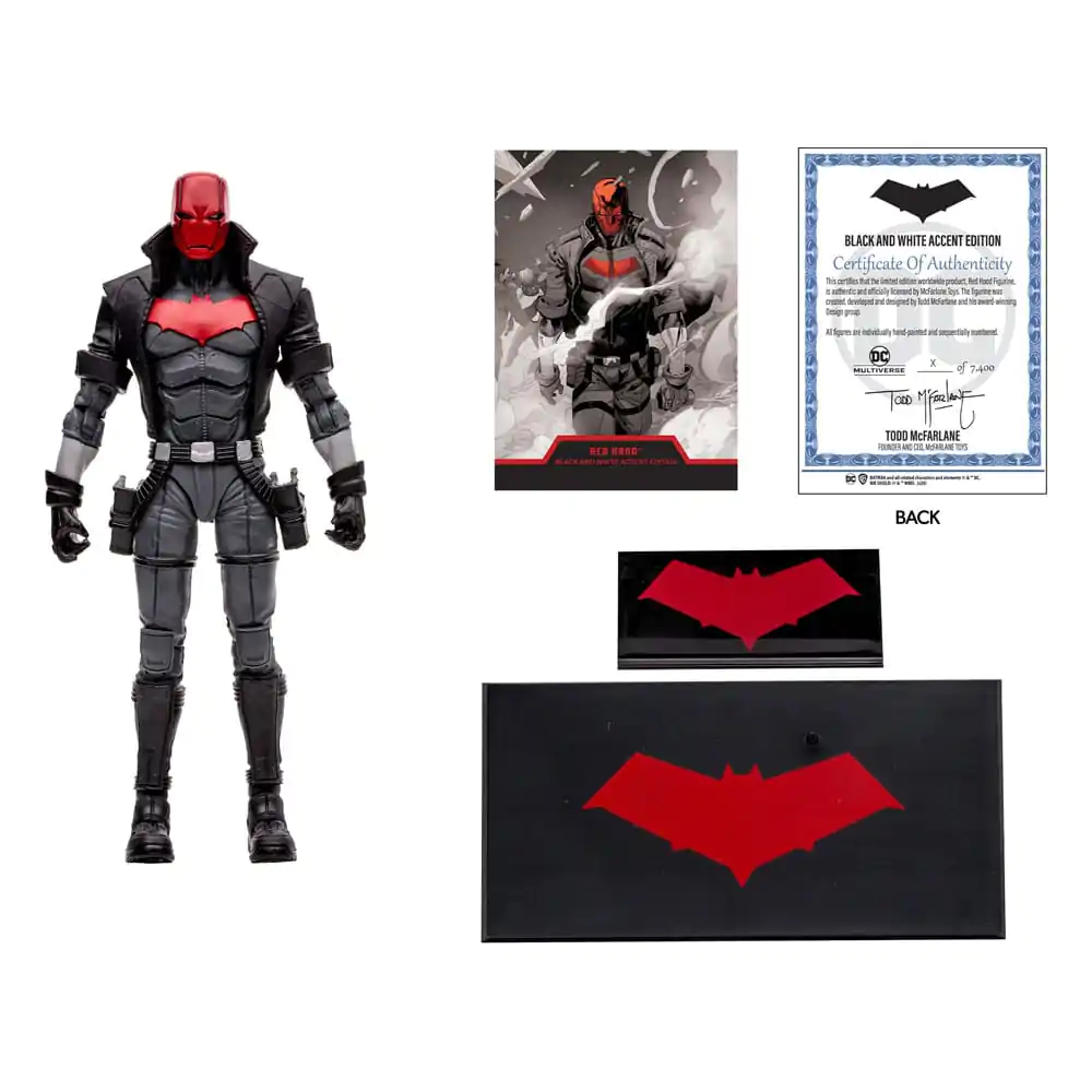 DC Multiverse Actionfigur Red Hood (The New 52) Black &amp; White Accent Edition (Gold Label) 18 cm Produktfoto
