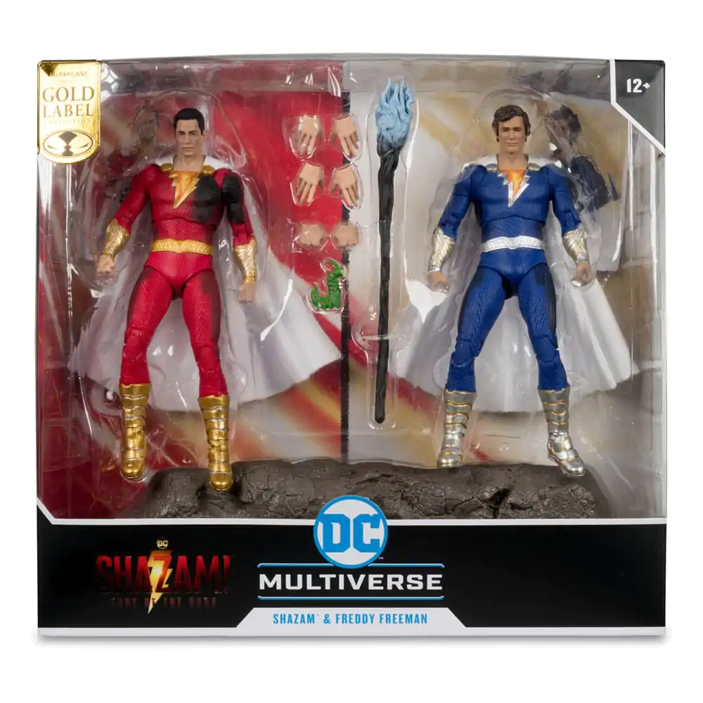 DC Multiverse Actionfiguren 2er-Pack Shazam (Battle Damage) & Freddie Freeman (Gold Label) 18 cm termékfotó