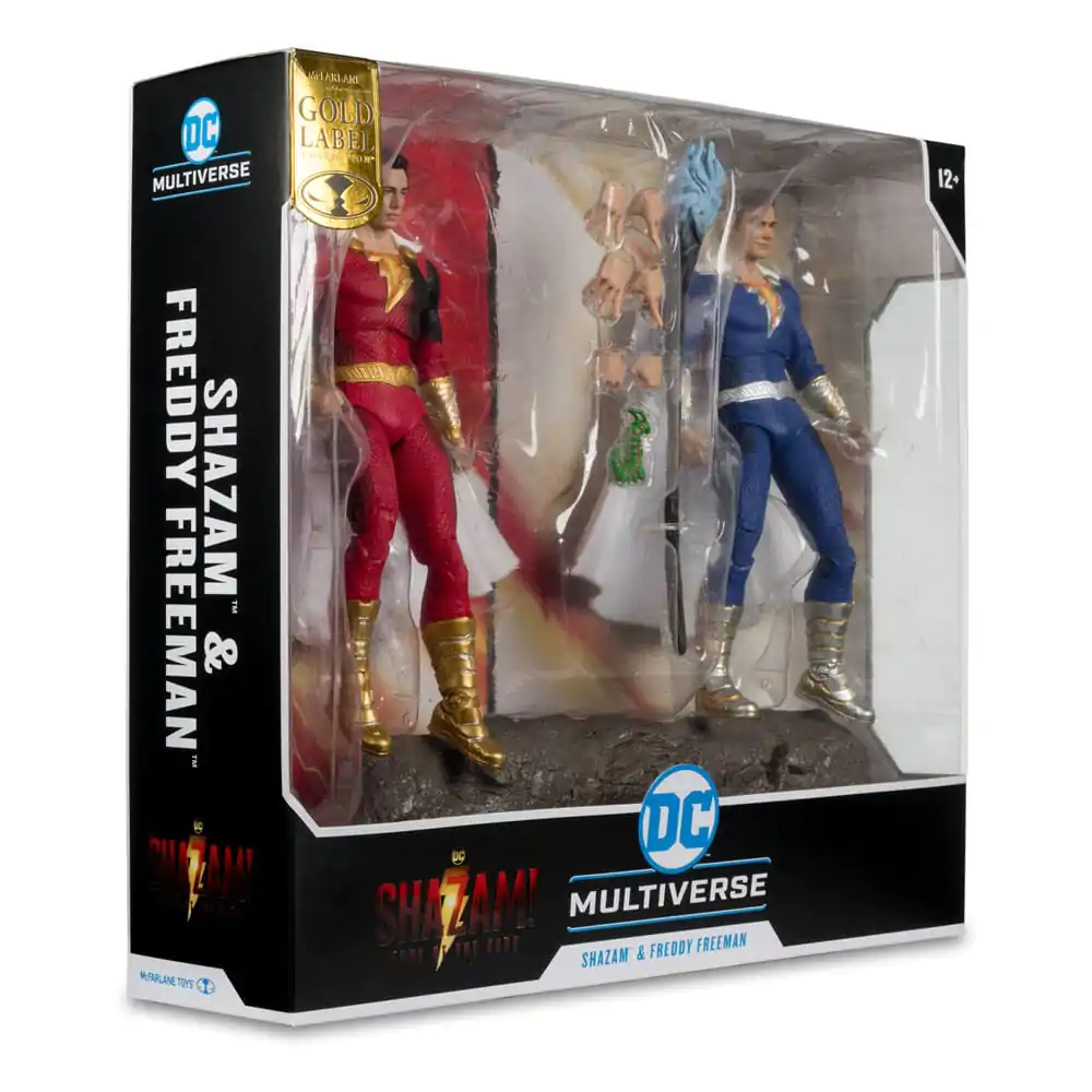 DC Multiverse Actionfiguren 2er-Pack Shazam (Battle Damage) & Freddie Freeman (Gold Label) 18 cm termékfotó