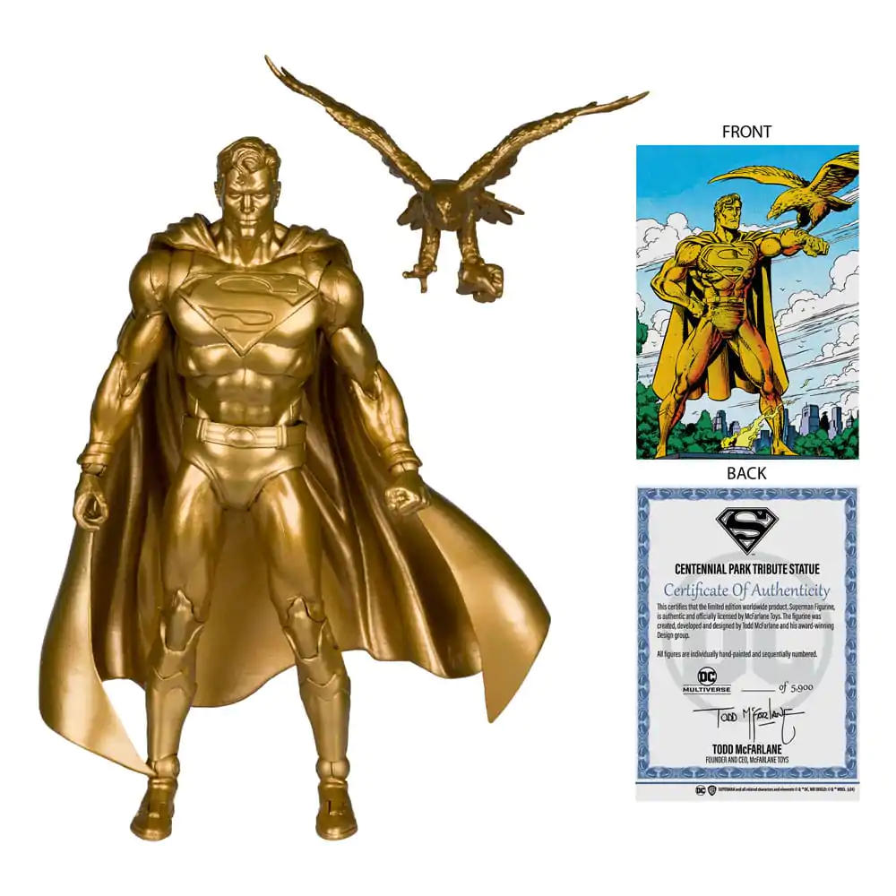 DC Multiverse Actionfigur Superman (Centennial Park Tribute Statue) Gold Label 18 cm termékfotó