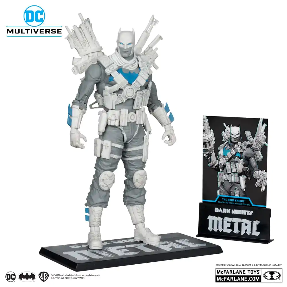 DC Multiverse Actionfigur The Grim Knight (Dark Nights Metal) (Black & White Accent Edition) (Gold Label) 18 cm Produktfoto