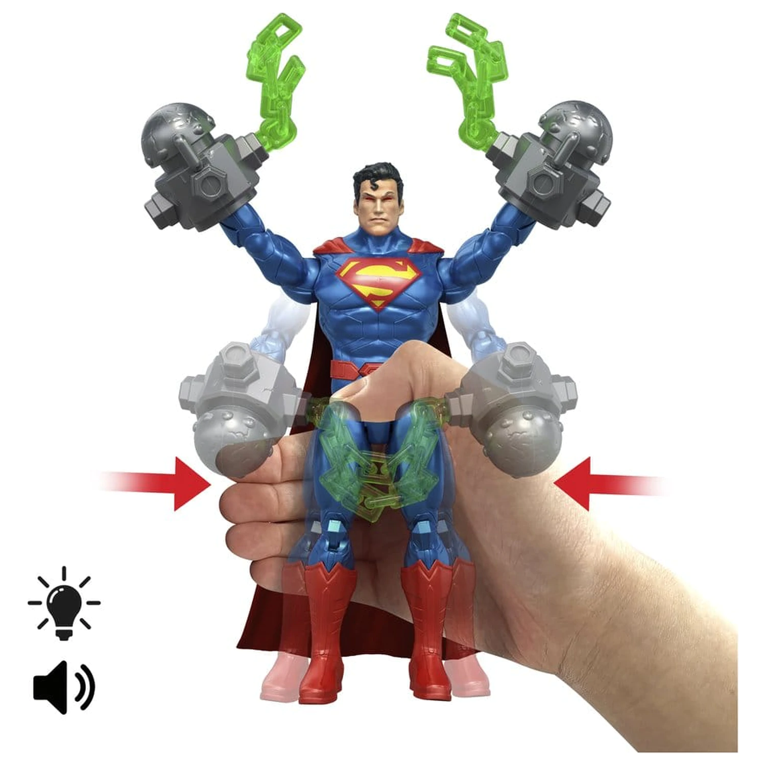 DC Premier Action-Figur mit Sound & Light Heat Vision Superman 16 cm Produktfoto
