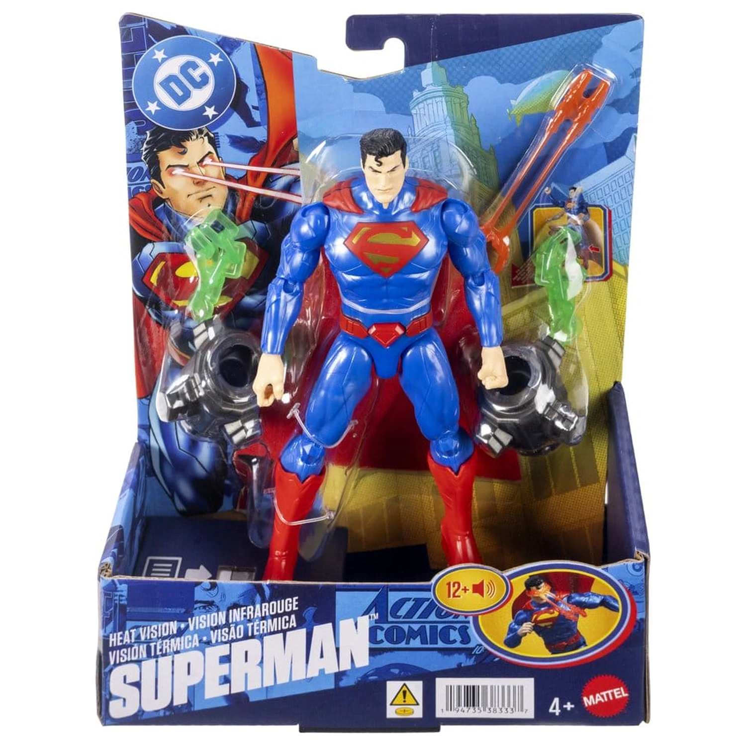 DC Premier Action-Figur mit Sound & Light Heat Vision Superman 16 cm Produktfoto