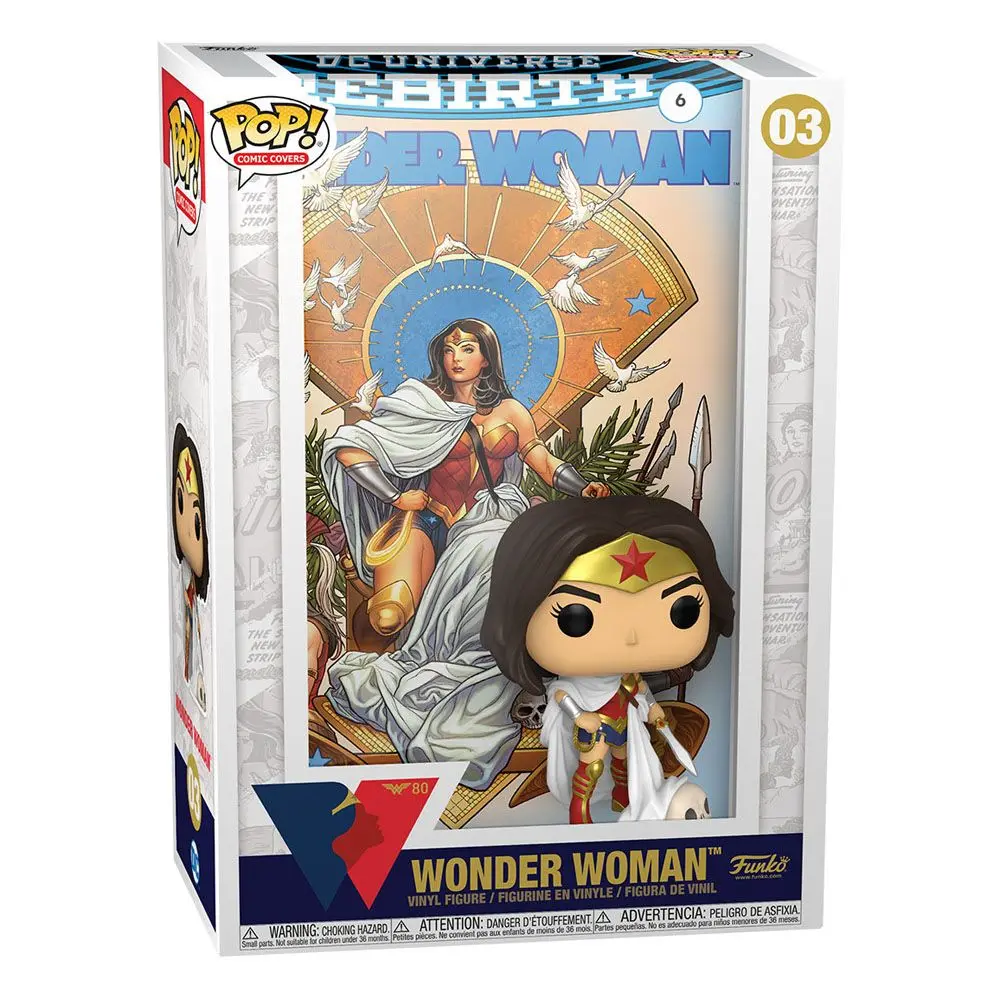 DC Rebirth POP! Comic Cover Vinyl Figur 80th Wonder Woman (Rebirth) On Throne Produktfoto