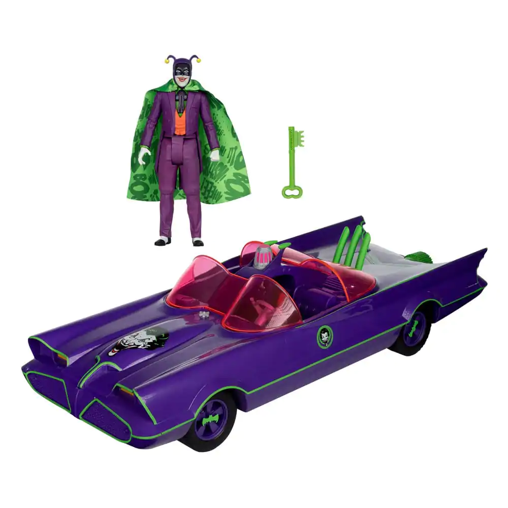 DC Retro Actionfigur Batman 66 Batmobil with Joker (Gold Label) 15 cm termékfotó