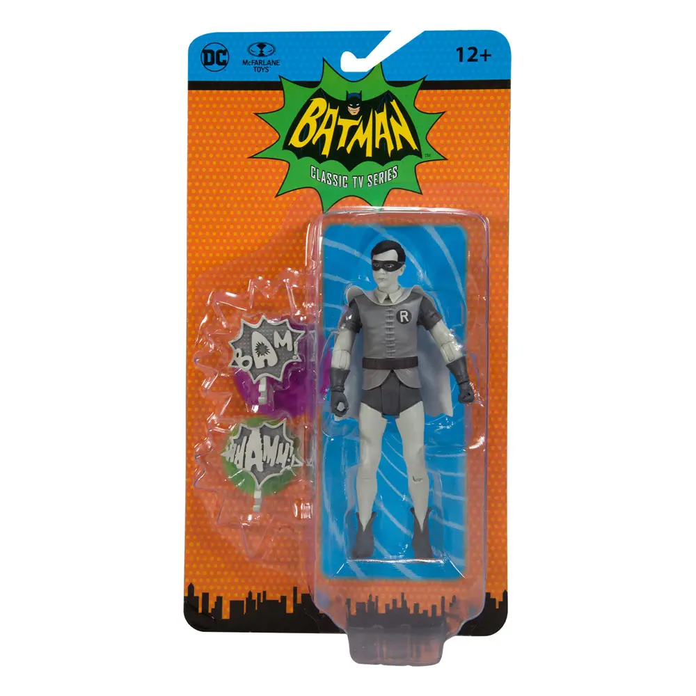 DC Retro Actionfigur Batman 66 Robin (Black & White TV Variant) 15 cm Produktfoto