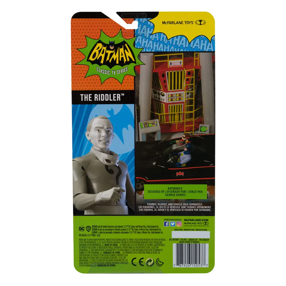 DC Retro Actionfigur Batman 66 The Riddler (Black & White TV Variant) 15 cm termékfotó