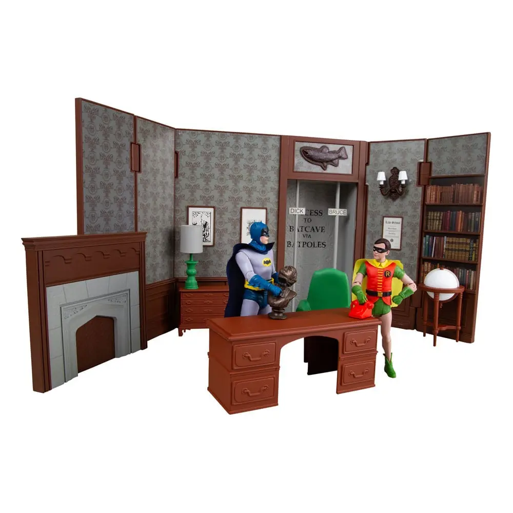 DC Retro Action Figur Batman 66 Wayne Manor Library Produktfoto