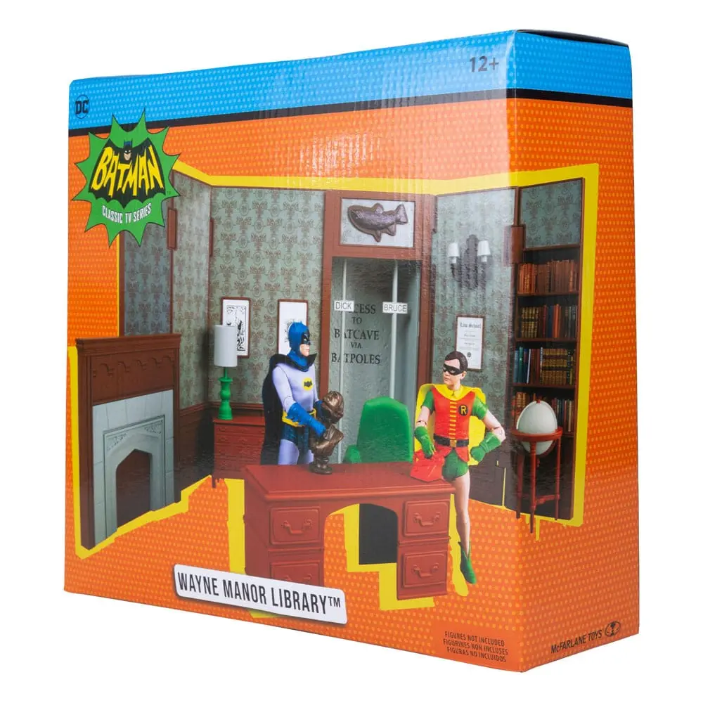 DC Retro Action Figur Batman 66 Wayne Manor Library Produktfoto