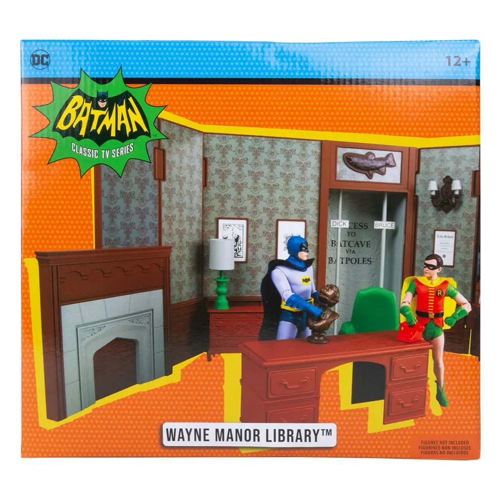 DC Retro Action Figur Batman 66 Wayne Manor Library Produktfoto