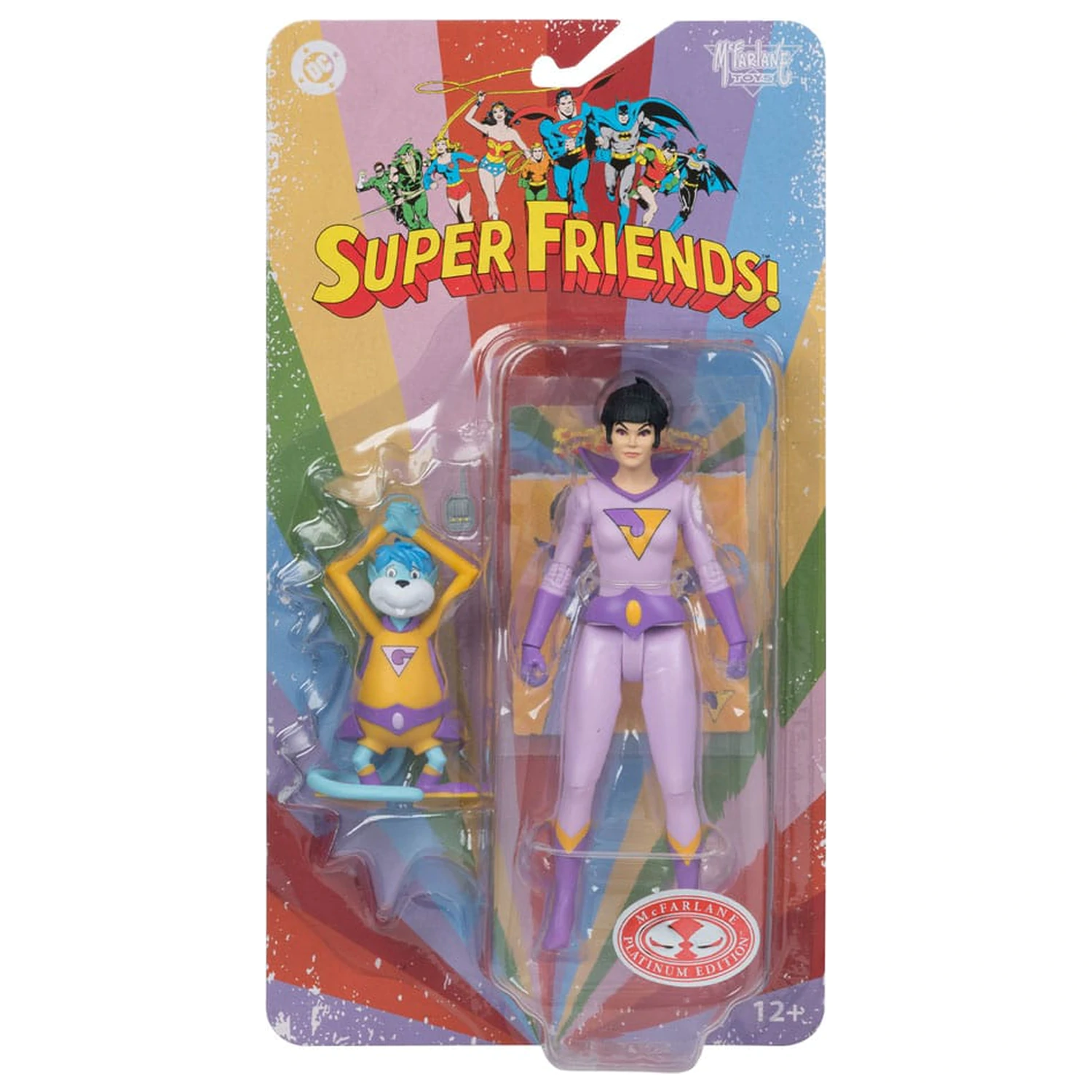 DC Retro Super Friends Actionfigur Jayna & Gleek (Red Platinum Edition) 15 cm Produktfoto