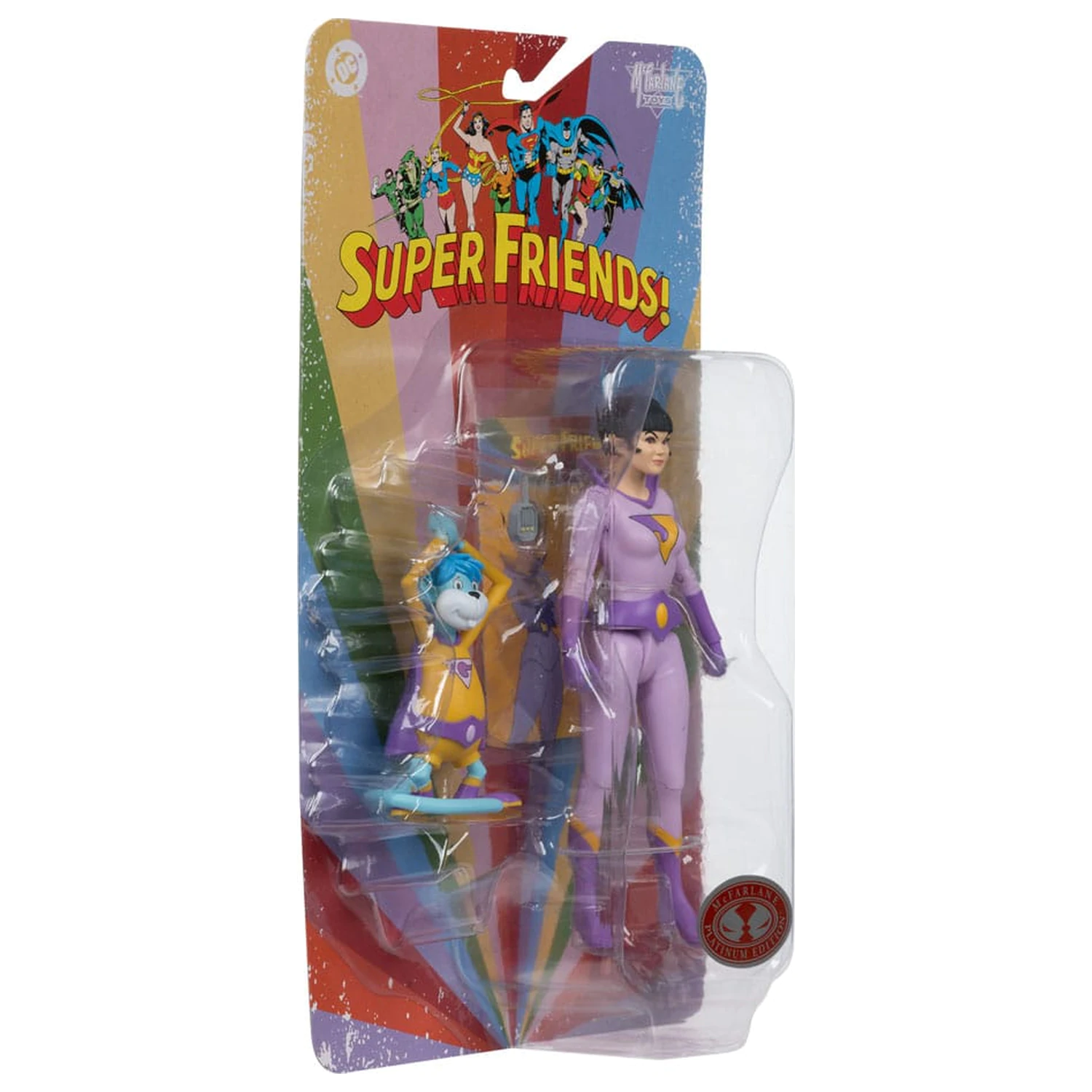 DC Retro Super Friends Actionfigur Jayna & Gleek (Red Platinum Edition) 15 cm Produktfoto