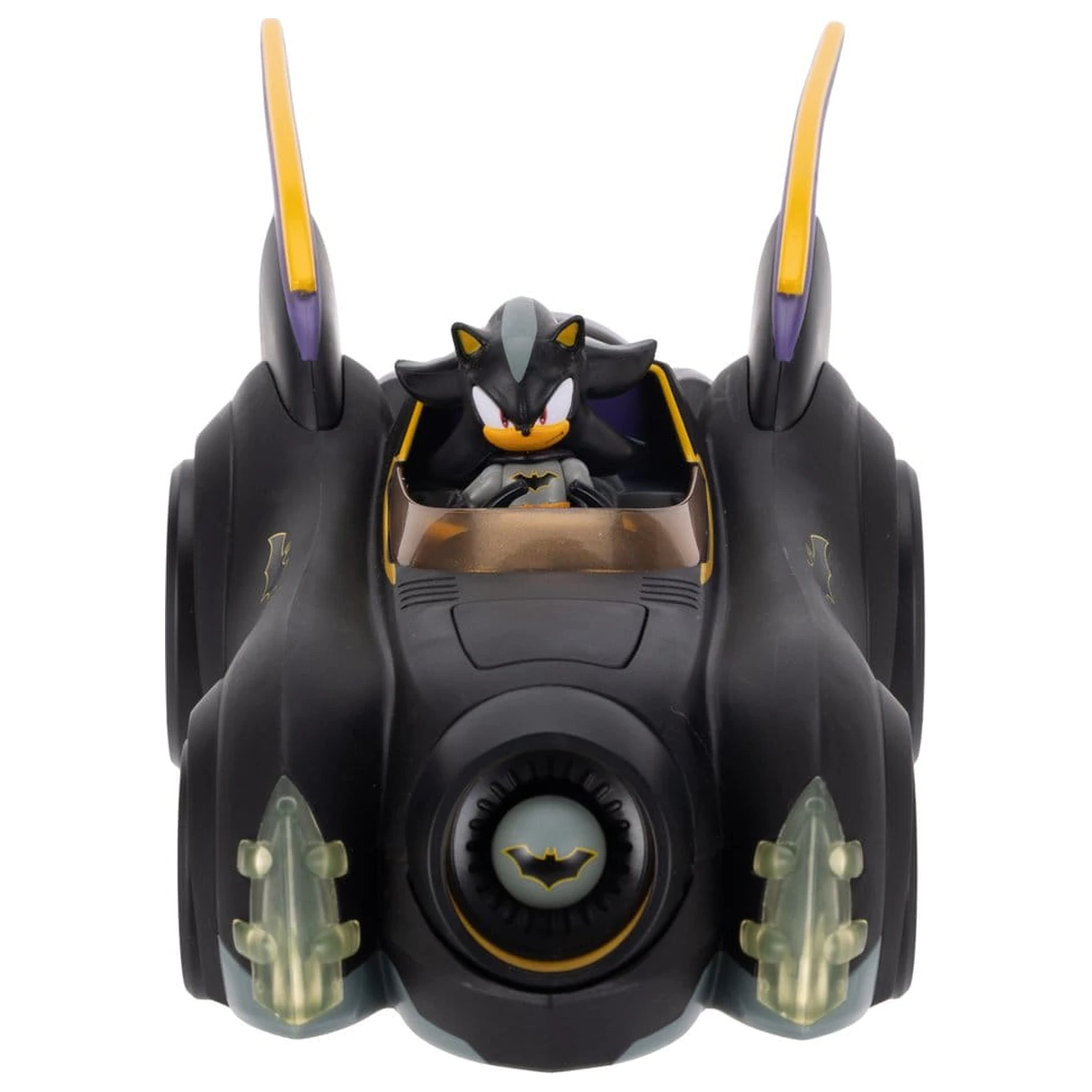 DC x Sonic - The Hedgehog Actionfigur mit Fahrzeug Shadow Batman & Batmobile 6 cm Produktfoto