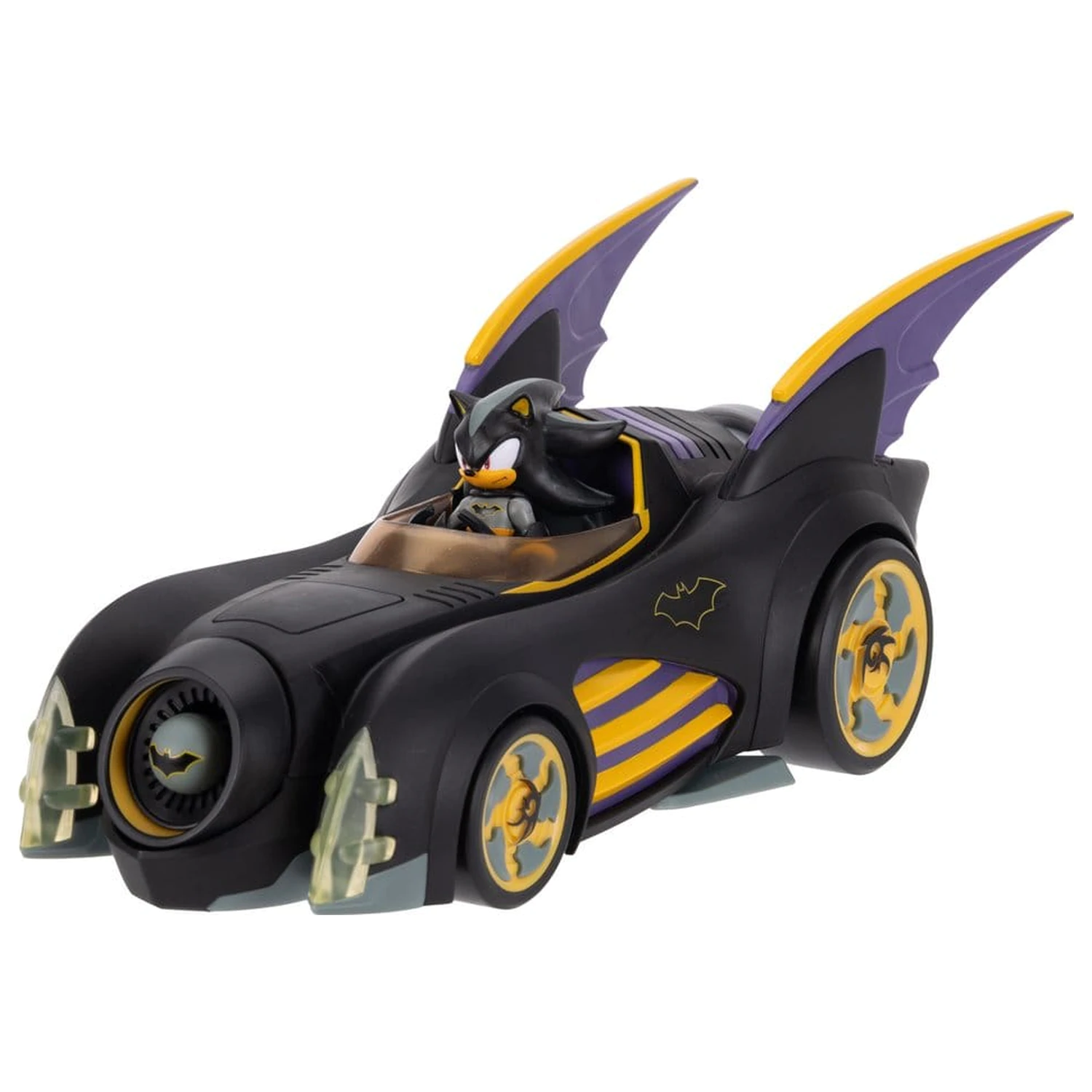 DC x Sonic - The Hedgehog Actionfigur mit Fahrzeug Shadow Batman & Batmobile 6 cm Produktfoto