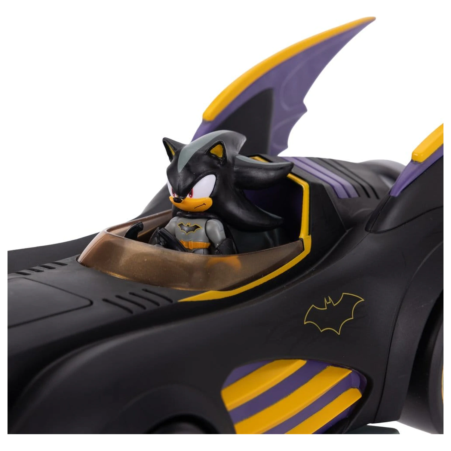DC x Sonic - The Hedgehog Actionfigur mit Fahrzeug Shadow Batman & Batmobile 6 cm Produktfoto