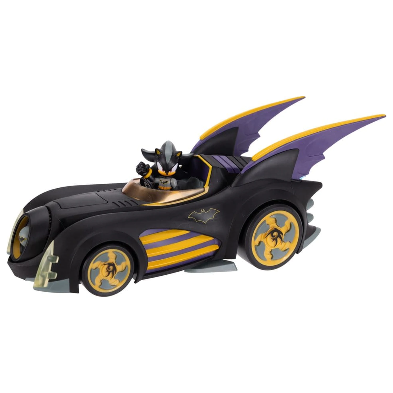 DC x Sonic - The Hedgehog Actionfigur mit Fahrzeug Shadow Batman & Batmobile 6 cm Produktfoto