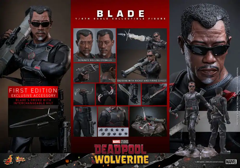 Deadpool & Wolverine Movie Masterpiece Actionfigur 1/6 Blade 30 cm Produktfoto