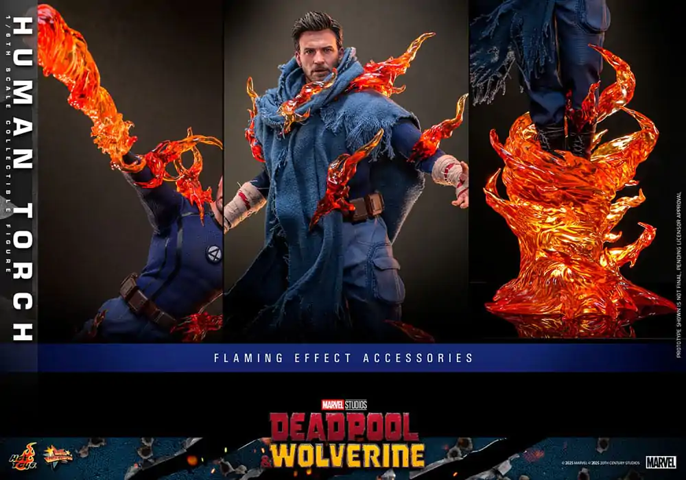 Deadpool & Wolverine Movie Masterpiece Actionfigur 1/6 Human Torch 31 cm Produktfoto