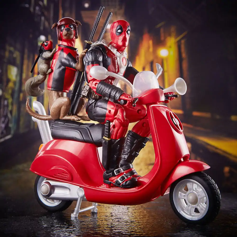Deadpool Corps Marvel Legends Fahrzeug mit Figur Deadpool with Scooter 15 cm Produktfoto