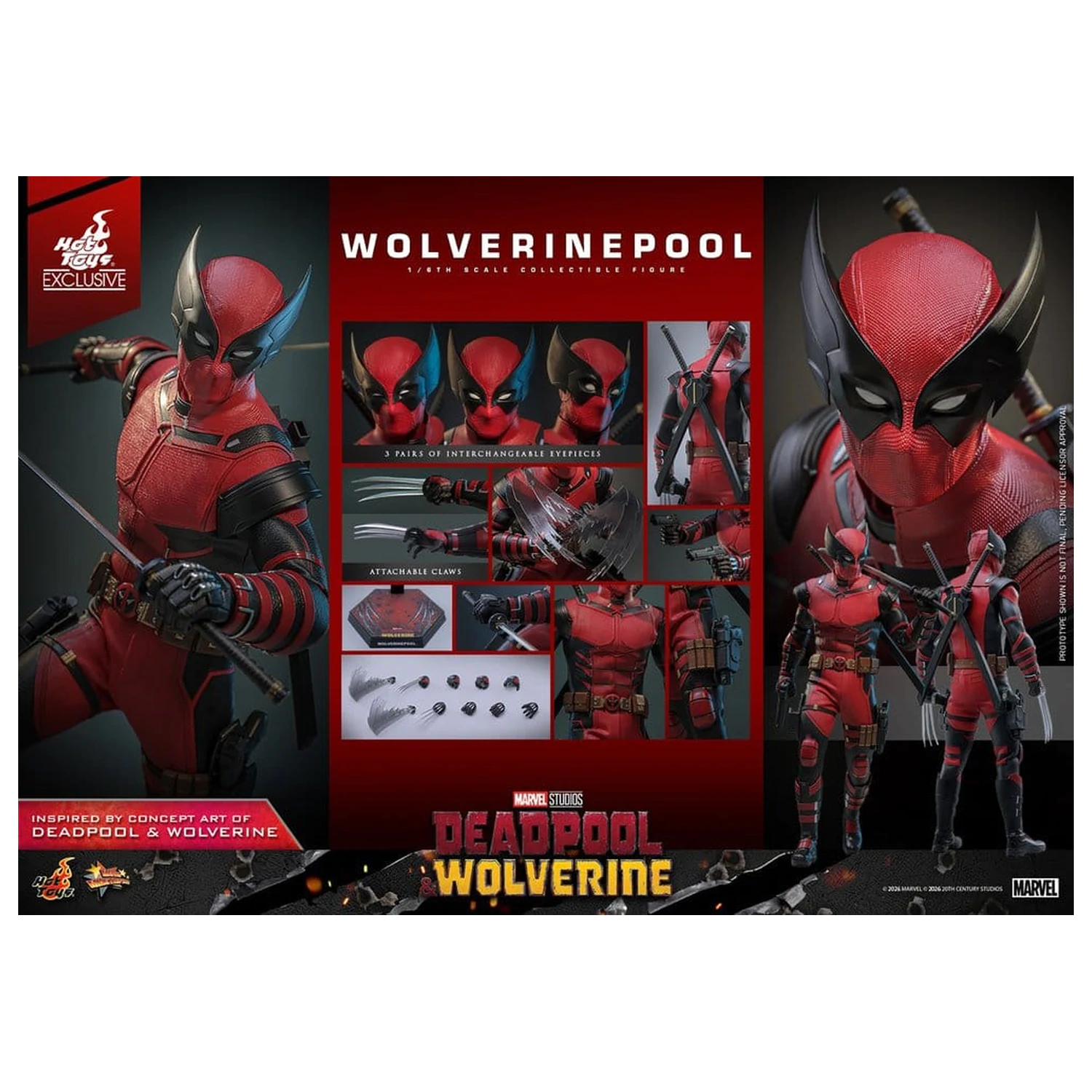 Deadpool & Wolverine Movie Masterpiece Action Figur 1/6 Wolverinepool 31 cm Produktfoto