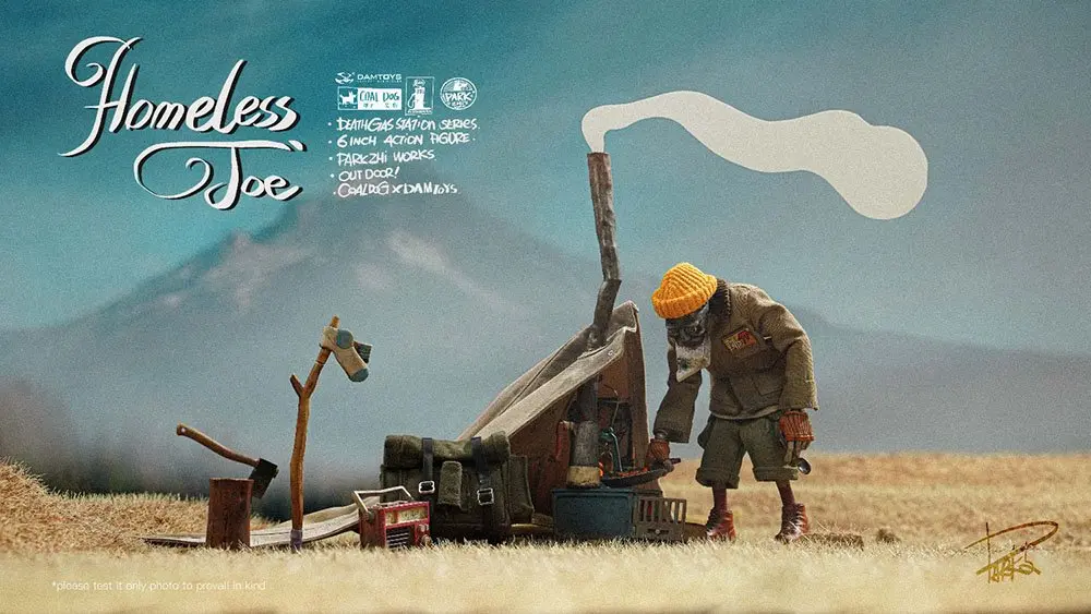 Death Gas Station Actionfigur  1/12 Homeless Joe 15 cm Produktfoto