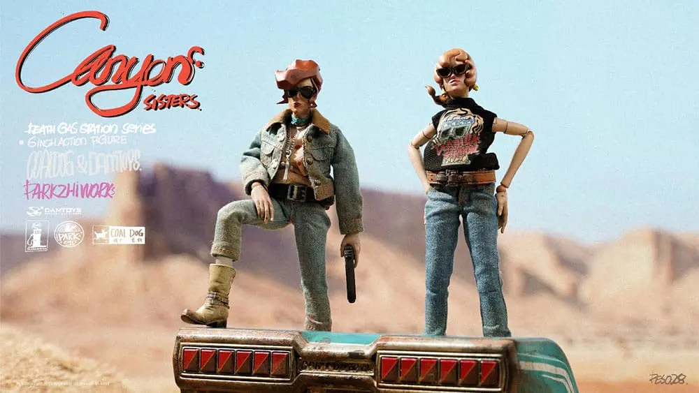 Death Gas Station Series Actionfiguren Canyon Sisters: Mrs. T & Ms. L 15 cm Produktfoto