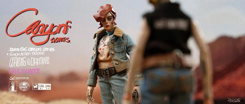 Death Gas Station Series Actionfiguren Canyon Sisters: Mrs. T & Ms. L 15 cm Produktfoto