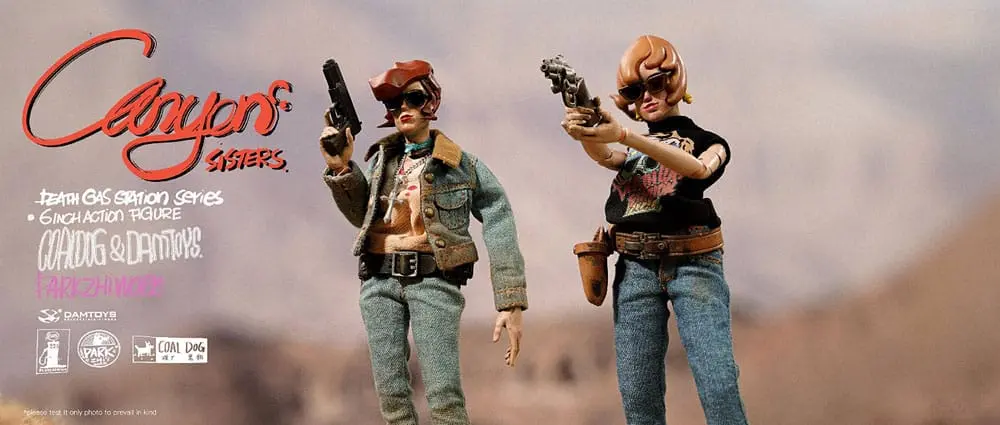 Death Gas Station Series Actionfiguren Canyon Sisters: Mrs. T & Ms. L 15 cm Produktfoto
