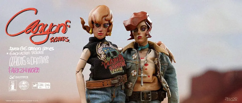 Death Gas Station Series Actionfiguren Canyon Sisters: Mrs. T & Ms. L 15 cm Produktfoto
