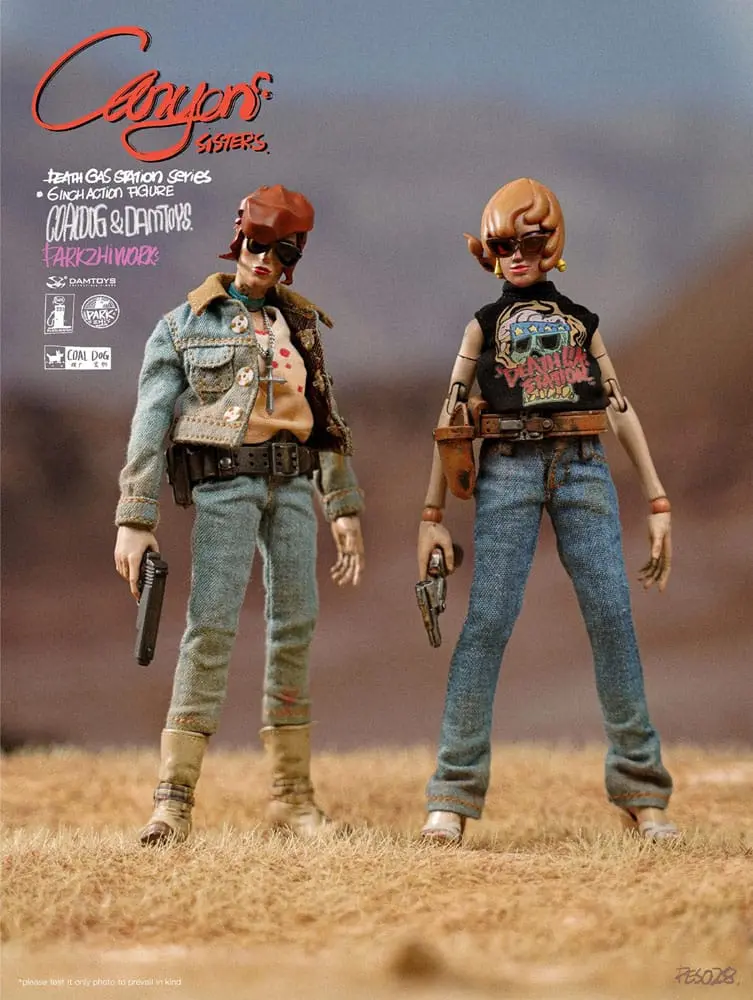 Death Gas Station Series Actionfiguren Canyon Sisters: Mrs. T & Ms. L 15 cm Produktfoto